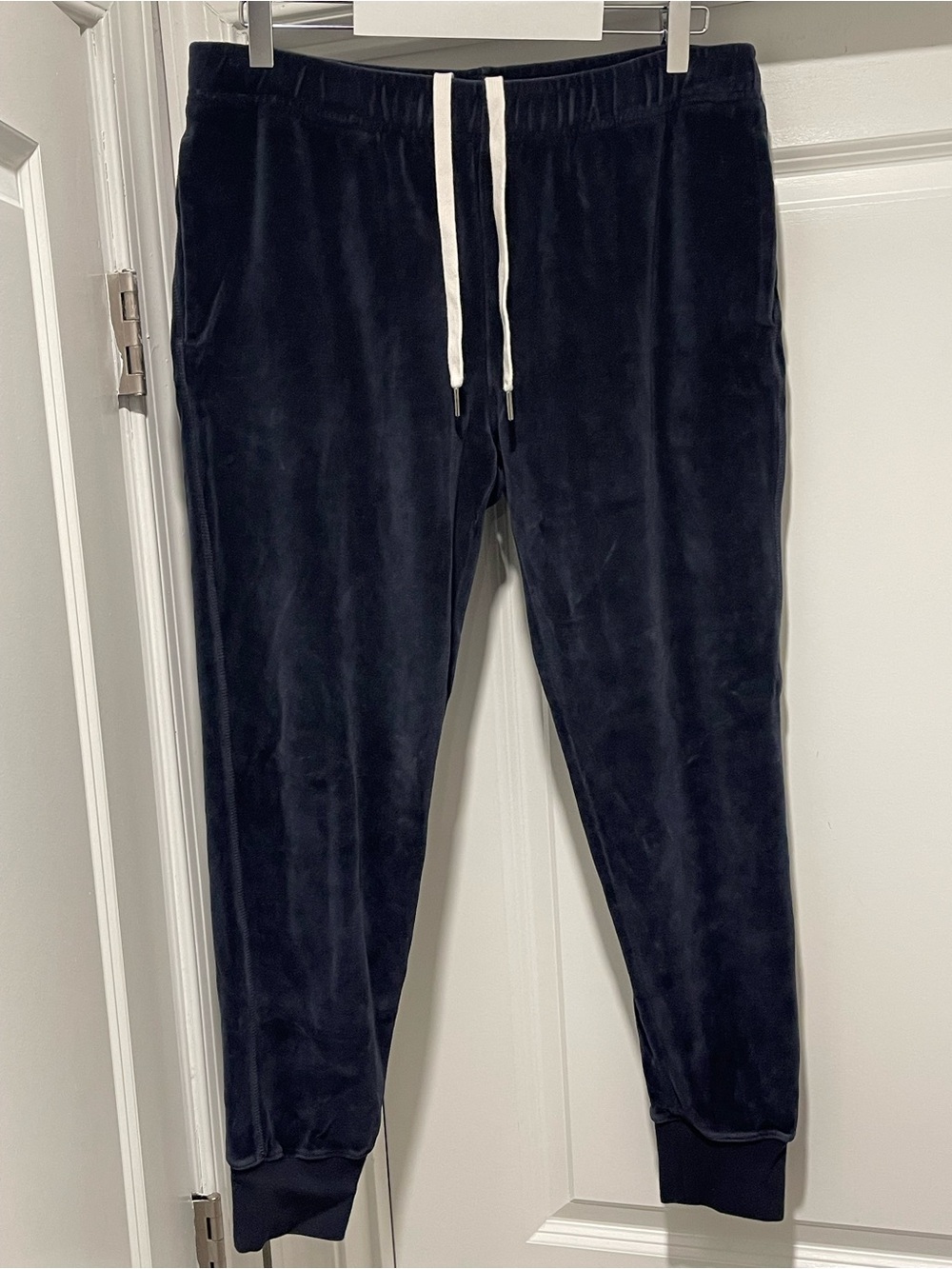 Todd Snyder Navy Blue Velour Drawstring Joggers Size Medium